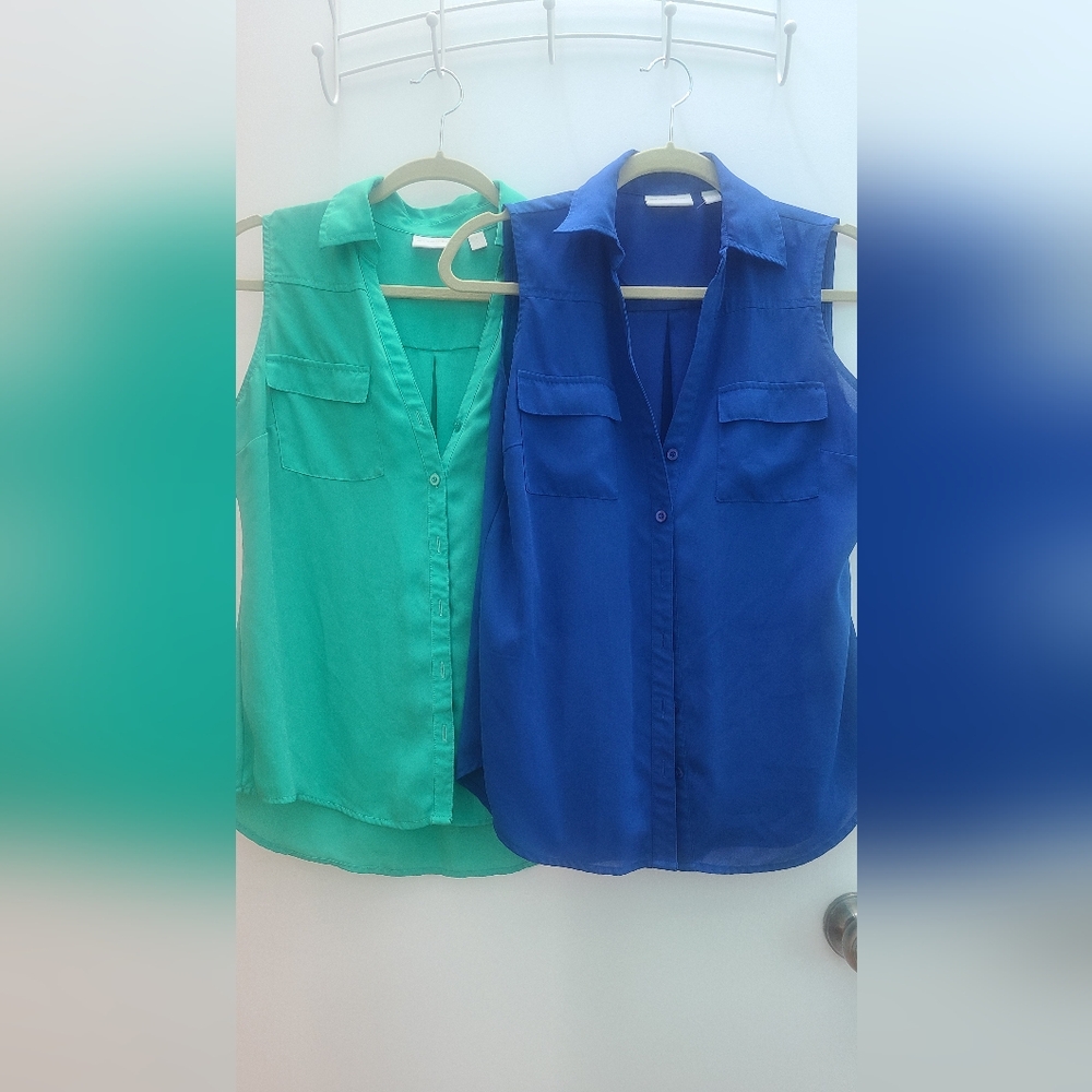 New York and Company Sleeveless Blouse duo, small